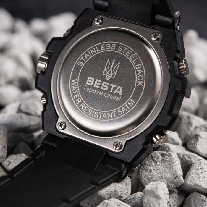 Men's Sports Tactical Watch Besta Tattoo Black with Stopwatch and Alarm Clock