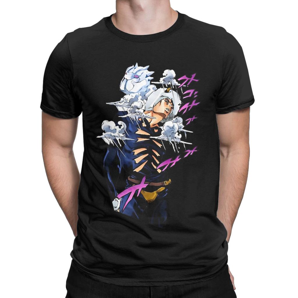Weather Report Manga J-Jojos Anime Apparel Unisex T Shirt Pure Cotton Tee Graphic Printing Adventure Anime Tops T-shirt