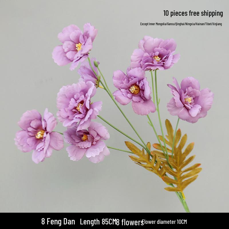 Purple Floral Wedding Arrangement - Silk Hydrangea, Rose, Bamboo Leaves & Grass for Flower Arches