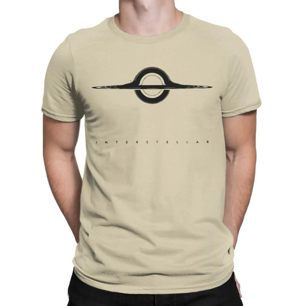 Interstellar Wormhole Space Science Fiction T Shirt Pure Cotton Clothing Vintage Short Sleeve Round Neck Tees T-Shirts Unisex
