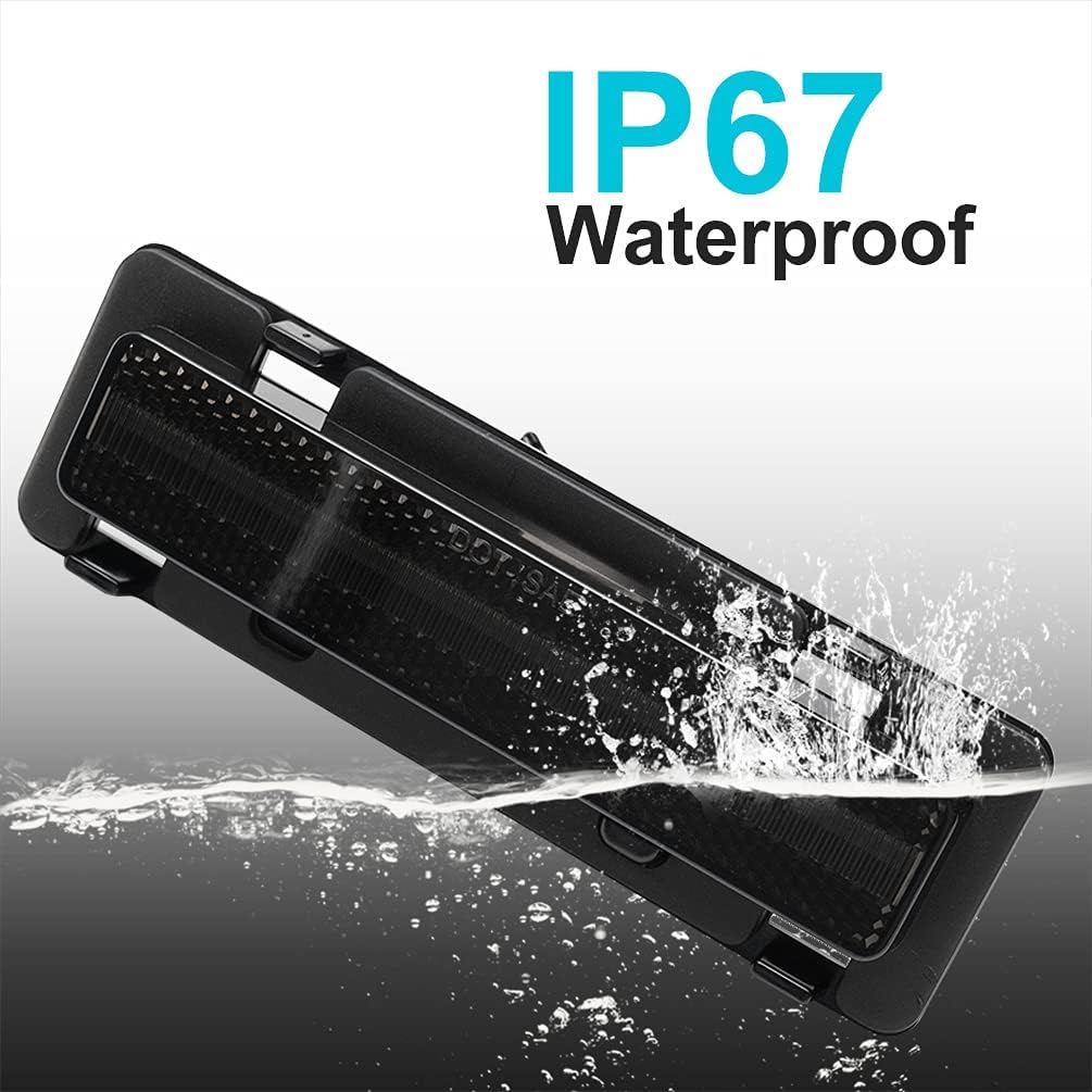 

NJSBYL LED Side Marker Light Kits for 1982-1992 Chevy Camaro Pontiac Firebird Amber LED Turn Signal Lights Front Bumper Sidemarker Lamps Smoked Black