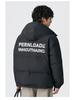 Men's 2025 White Duck Down Hooded Jacket: Winter Warmth, Loose Fit, Letter Print Design