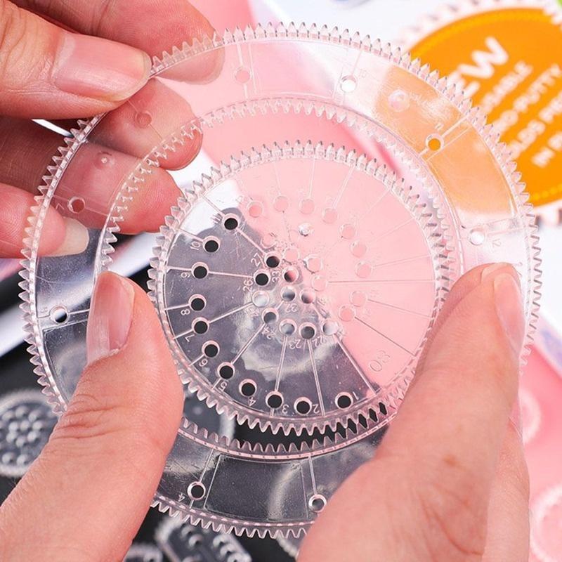28PCS Ruler Interlocking Drafting Tools Stationery Geometric Drawing Toys Set LM