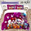 Diddl Pattern Bedding Uilt Set Uilt Cover Pillowcase Home Decoration Birthday Gift (1 * Duvet Cover + 2 * Pillowcase  Without Core)