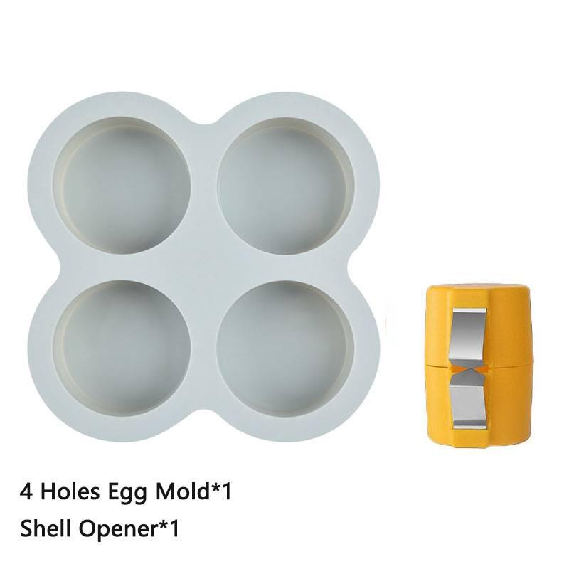2/7Pcs Air Fryer Egg Poachers -Non-Stick & Reusable Silicone Egg Mold Cup with Egg Opener for Oven And Microwave Baking Cooking