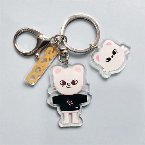 KPOP StrayKids SKZOO Character Keychain Bag Pendant Ornaments Stray Kids Keychain Keyring (SKZOO-8PCS)