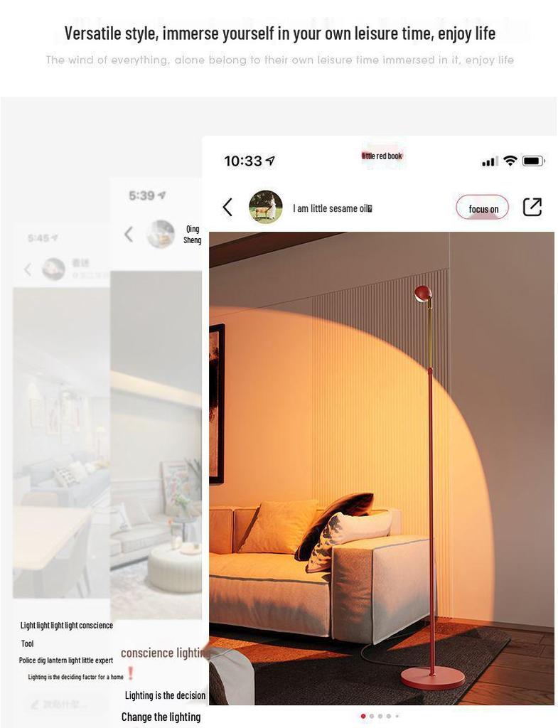 Little Red Riding Hood Luxury Floor Lamp - High-End Ambient Lighting for Living Room or Bedroom