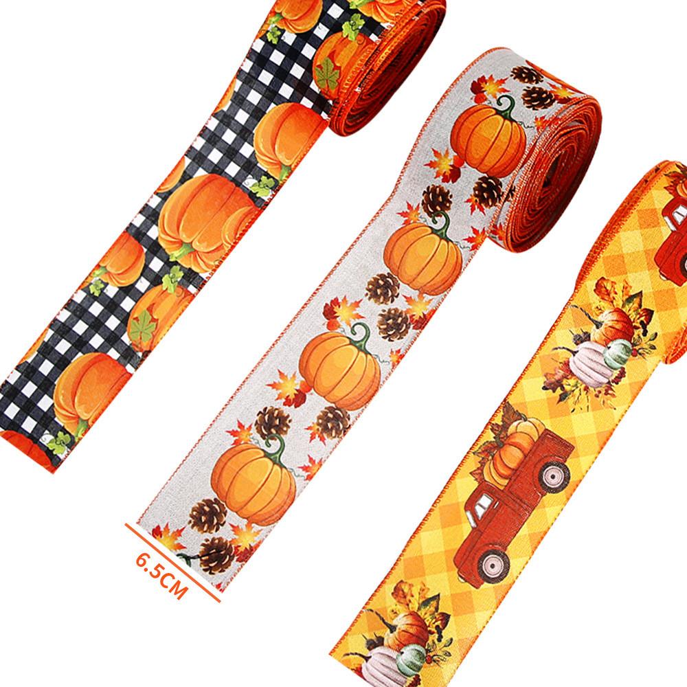 65cm Unique Wide Seasonal Ribbon For Thanksgiving And Celebrations Halloween