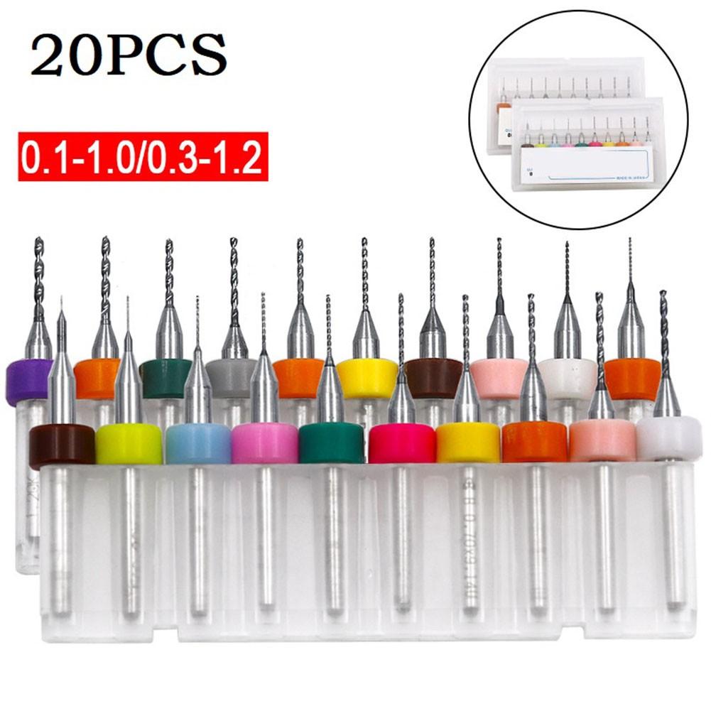 20pcs/set PCB Drill Bits Colorful Calibration Ring