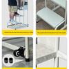 Adjustable Warehouse & Supermarket Ladder Truck: High-Reach Platform for Order Picking & Shelving Access