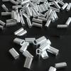 Single Double Barrel 50Pcs Solid Fishing Line Tube Aluminium Wire Anti Rust Crimping Loop Sleeve for Angling Crimp Sleeves