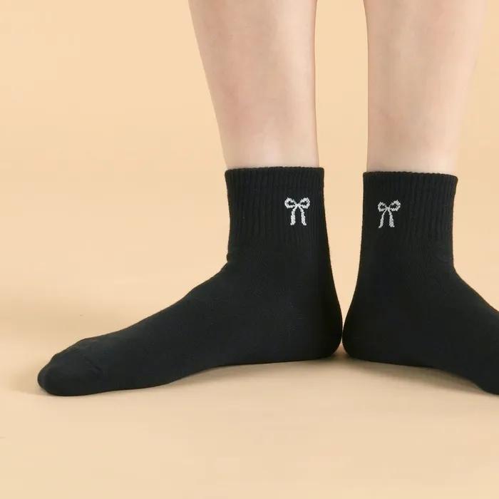 Kiki Yasocks Women's Fashion Socks Little Bow Mid-calf 4 Colors