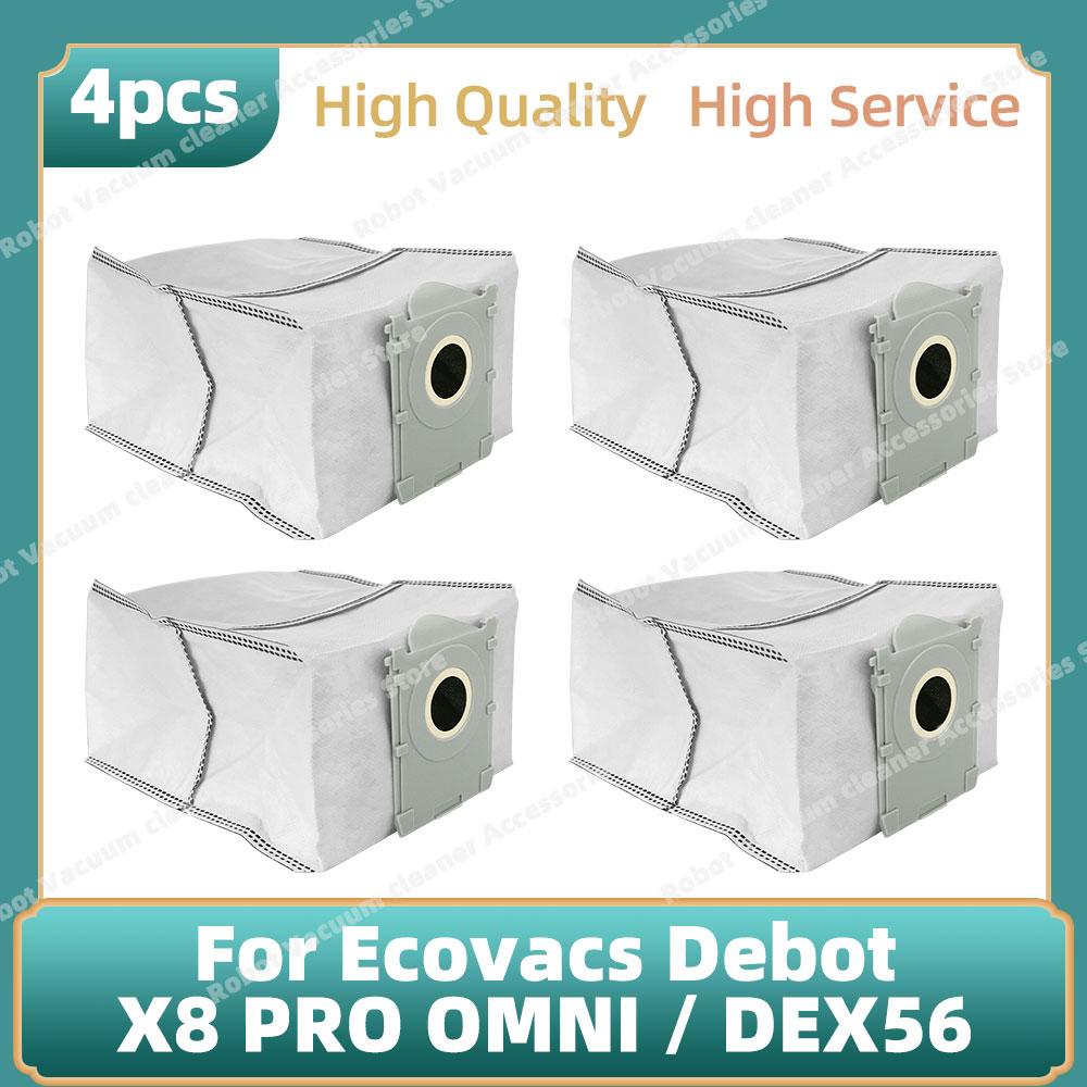 Kompatibel für Ecovacs Debot X8 PRO OMNI / DEX56 Zubehör Hauptseitenbürste Wischlappen Staubbeutel Ersatzteile
