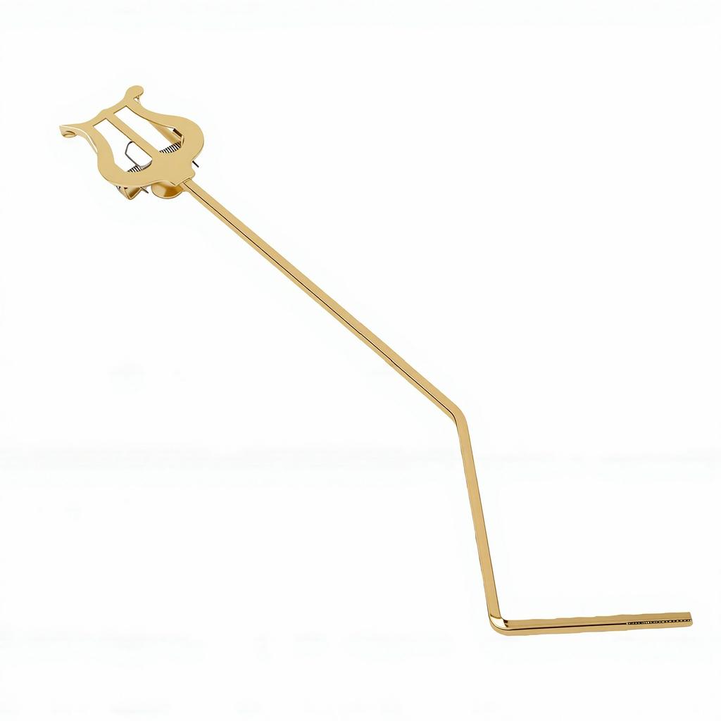 Saxophone Sheet Music Clip 4x4mm Square Socket Gold Copper Sax Sheet Music Holder for Alto Tenor Saxophones