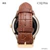 Crefer Analog Waterproof Watch with Leather Men's Strap, Brown, SD-AM050-WTG