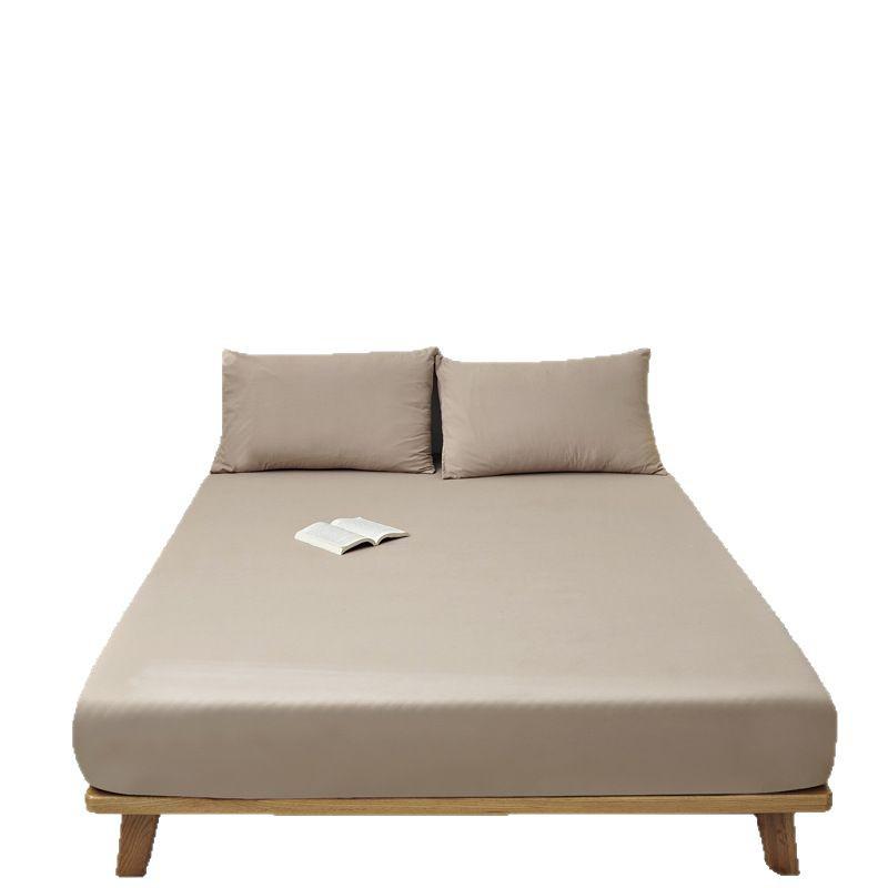 Nordic Solid Color Fitted Mattress Protector Pad with Elastic Band