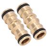 2Pcs Pipe Connector Brass Male To Male Quick Connect Hose Joint Tube Fitting Set Kit 12in