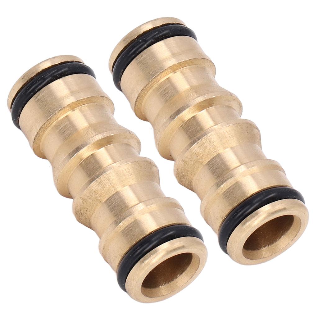 2Pcs Pipe Connector Brass Male To Male Quick Connect Hose Joint Tube Fitting Set Kit 12in