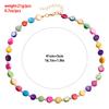 Böhmischer ethnischer Stil, gemischte Farben, Perlen-Muschel-Halskette, weiblicher Stil, einfache Strand-Schlüsselbeinkette