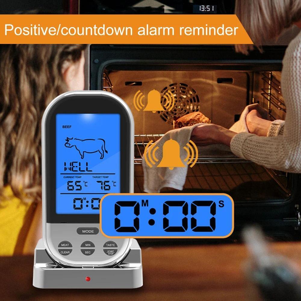 With Timer Alarm Wireless Digital Meat Thermometer Food Thermometer  Kitchen Tools