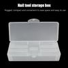 Double-layer Art Tool Empty Storage Box Rectangle Tweezers Clippers Pens Polishing Buffer Files Plastic Container
