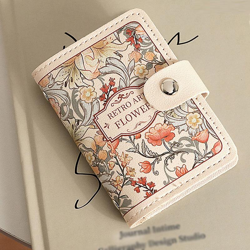 

Элегантный женский кошелек для карт с несколькими отделениями, новый кошелек для карт с цветочным узором, 11,5*7,5 см A белый