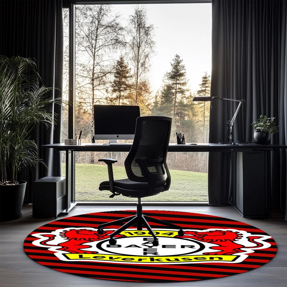 Bayer Leverkusen Printed Round Rug Carpet Chair Rug Area Rug Entryway Doormats,for Office Chair Living Room Bedroom Kitchen Room.