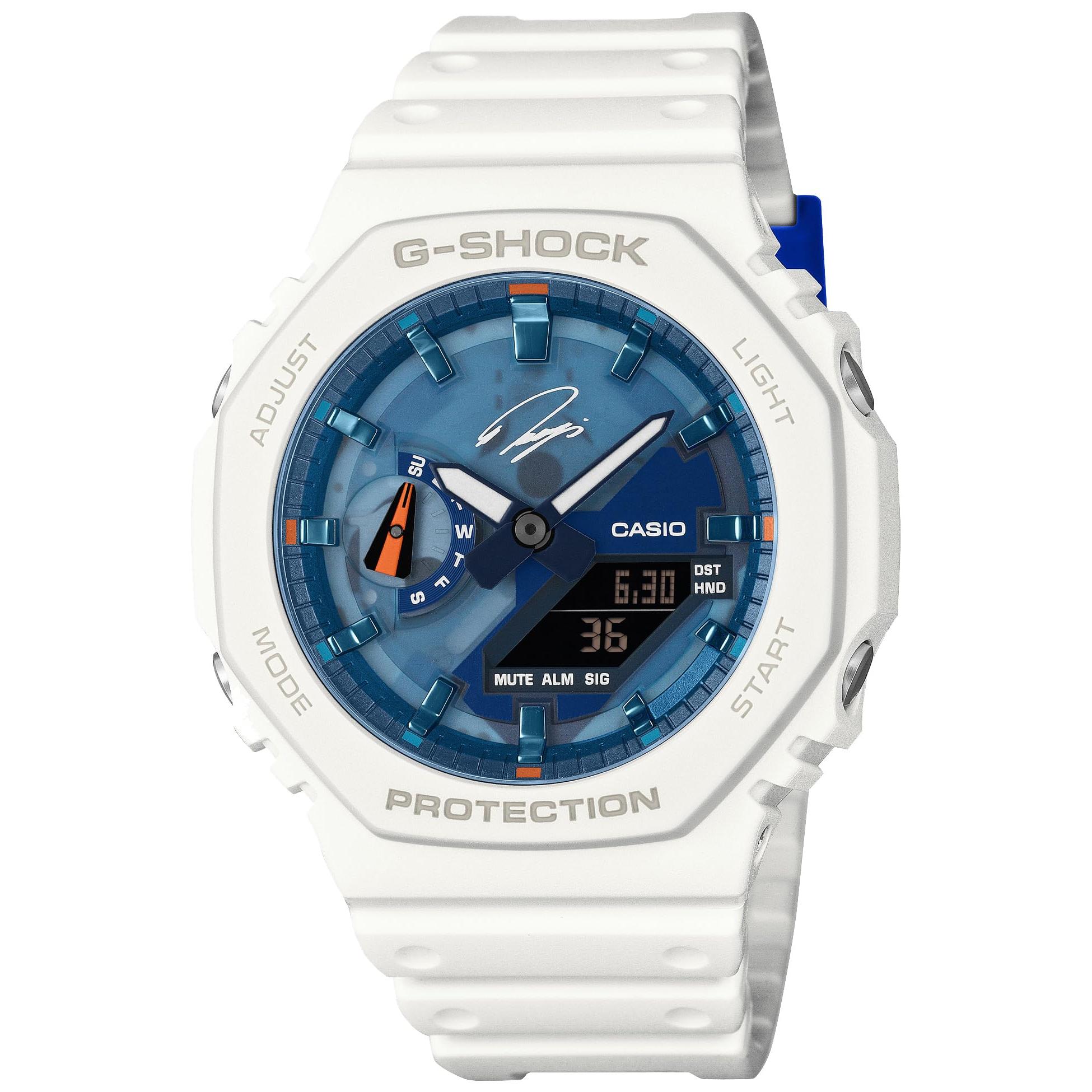 Casio Мужские часы G-Shock Ryo Ishikawa Signature GA-2100RI25-7AJR, Белые, Оригинальная модель из Японии