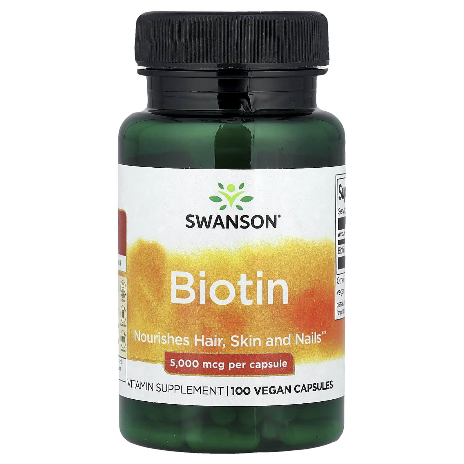 

Biotin, 5,000Mcg, 100 Vegan Capsules