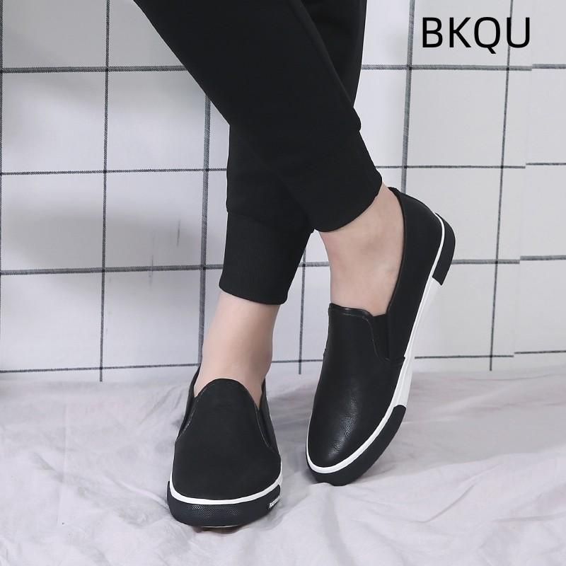 

Men Leather Shoes Flat Heel Low Top Slip-on Breathable Fashion Business Trendy All-match Comfortable Spring and Autumn Main Push