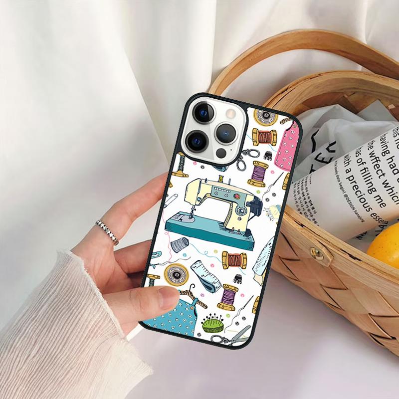 

Vintage Sewing Machines Phone Case For iPhone 17 Air 16 15 14 11 12 13 Pro MAX Plus coque Cover Shell iPhone 11pro max