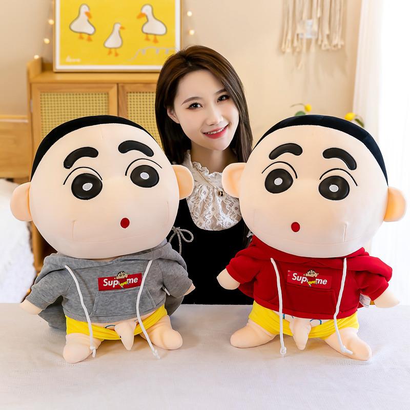 Hoodie Cartoon Crayon Shinchan Plush Toy Stuffed Doll Decoration Kids Gift