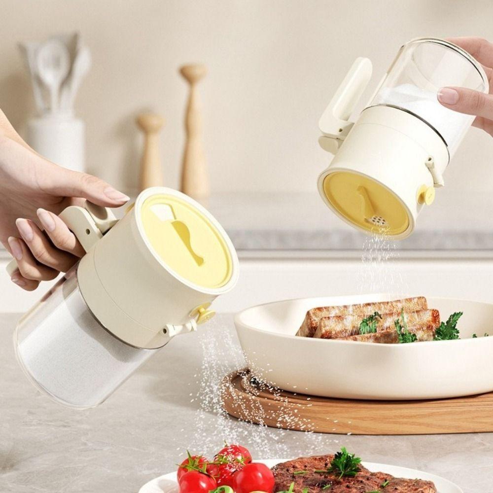 Quantitative Control 2 In 1 Salt Container 0.5g Glass Seasoning Box  for Sugar Salt