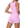 Bare-Feel Sports Tank & High-Waist Butt-Lifting Shorts Set - Quick-Dry Running & Yoga Wear