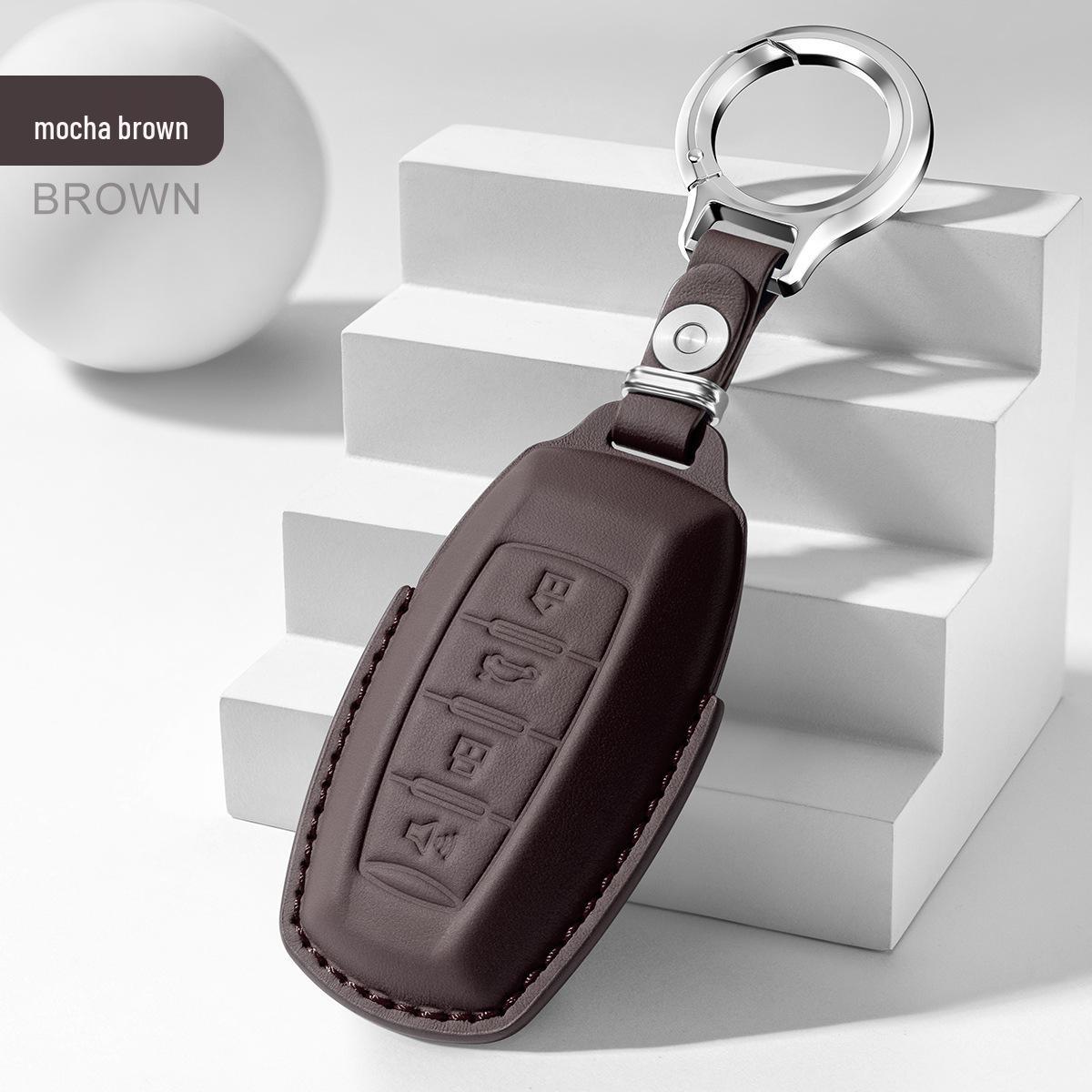 Haval Car Key Cover - Premium Cowhide Leather Shell for Men & Women