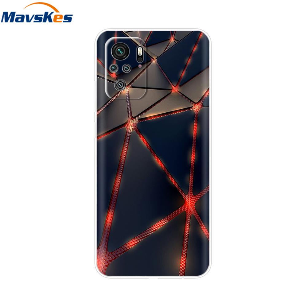 For Redmi Note 10 Case Note 10s Cover Phone Cases For Xiaomi Redmi Note 10 Pro note10 10 s Tpu Silicone Back Bumper Fundas Coque