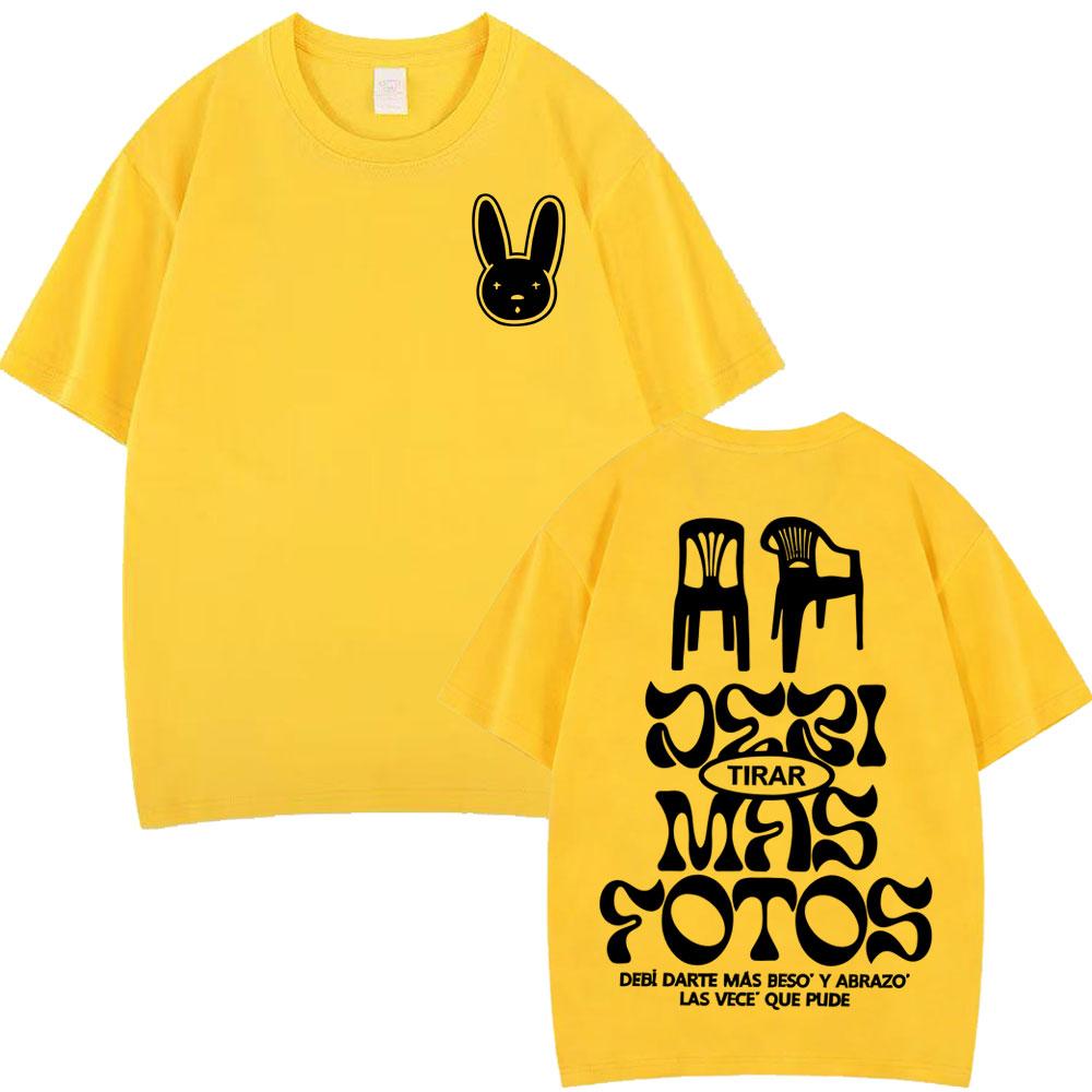 Rapper Bad Bunny Tour 2026 Merch T Shirt Men Women Fashion Y2k Clothes Hip Hop Tshirts Shortsleeved Casual Vintage Tshirts