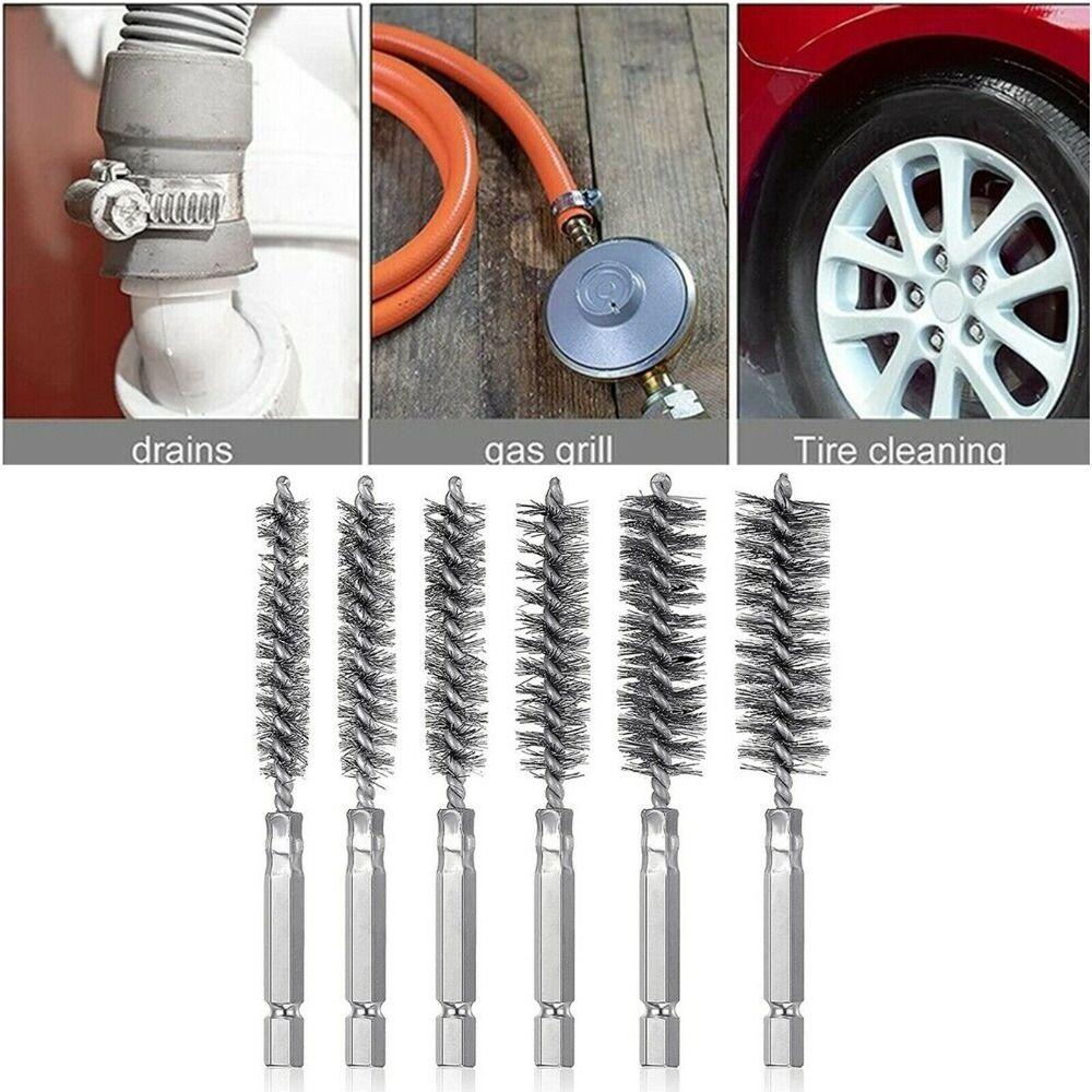 Specifications Convenient Wire Pipe Brush Wire Brush Hexagonal Rod Set Electric Drilling Brushes