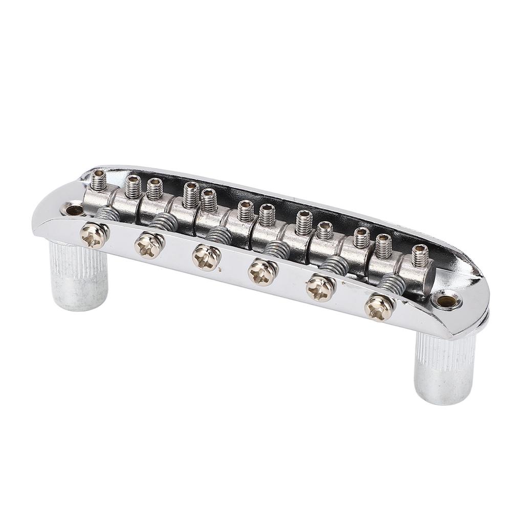 Guitar Bridge Replacement Zinc Alloy Top Load Adjustable Saddle Tremolo Bridge for Jazzmaster 6 String Guitars