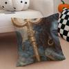 SShiva Trident Cushion Cover Throw Pillow Cover Hidden Button Durable Polyester Chair Cushion