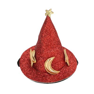Hamster Hat Moon Star Pattern Small Animal Pet Top Hats with Adjustable Chin Strap for Turtles