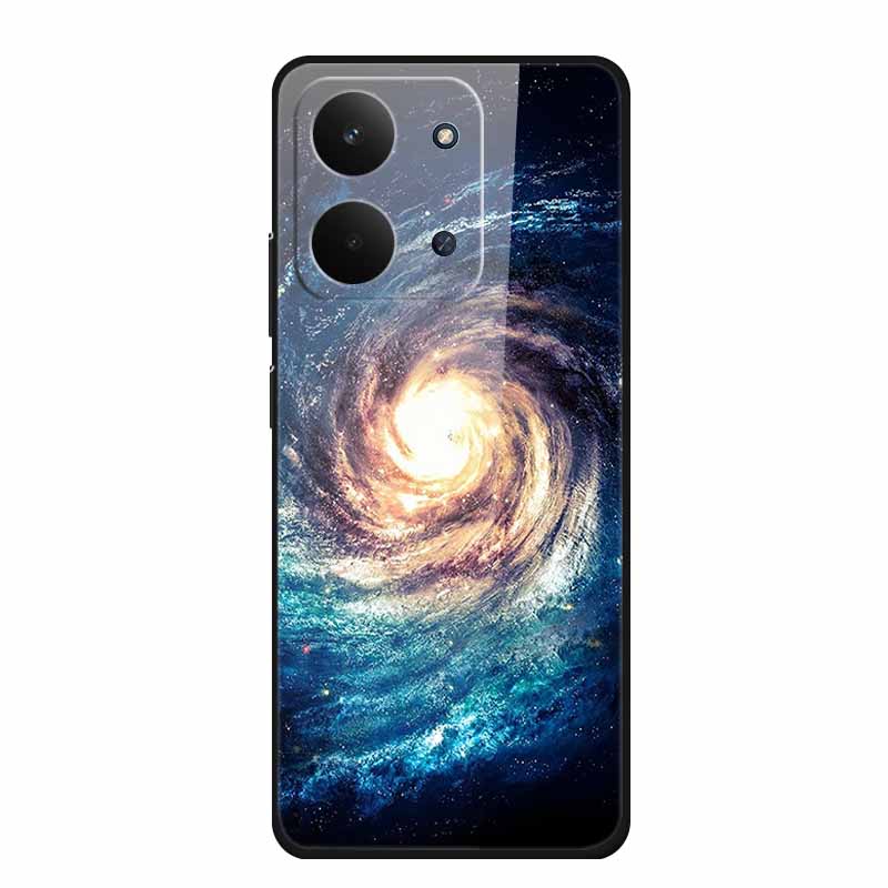 Xiaomi Redmi 15C 4G Kılıfı İçin Cam Arka Kapak 15 C Kılıf Sert Temperli Cam Kılıf Redmi 15C Telefon Kılıfı İçin Redmi15C Yumuşak Tampon