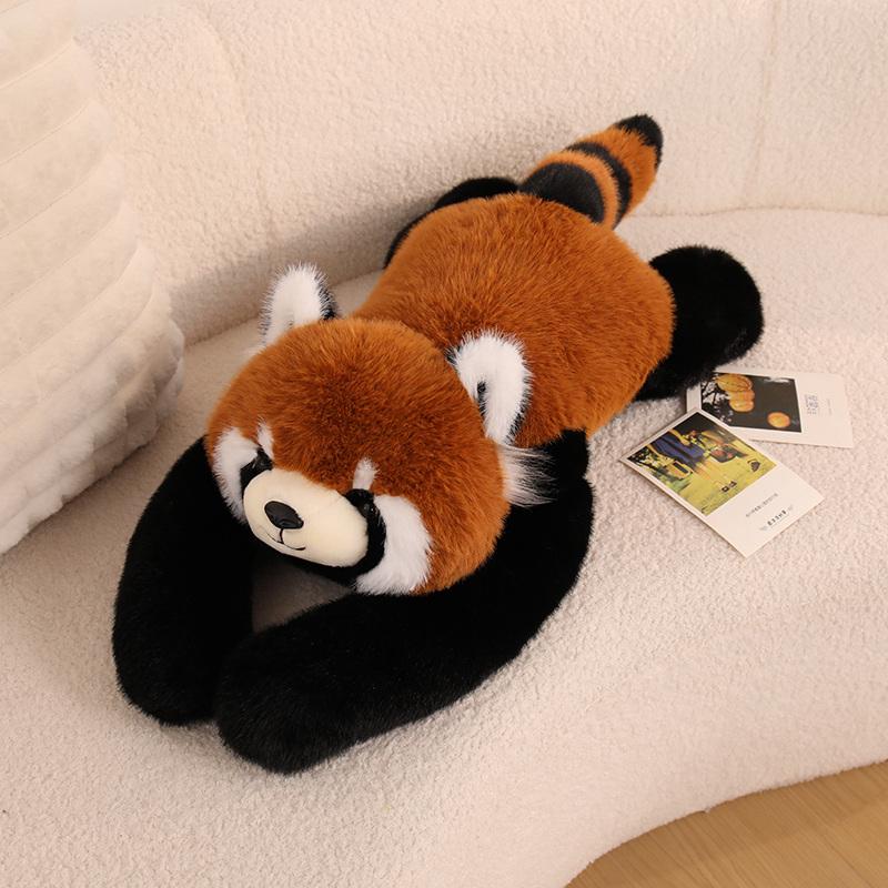 Kawaii Animal Soft Plush Toys Long Lying Panda Raccoon Sloth Plushies Animal Dolls Gifts For Friends