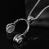 Jewelry, Music, Headphones, Pendant, Titanium Steel Men's Necklace, Fashionable Rock Style, Hot Selling