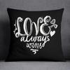 Cool black style black background printed pattern cushion cover for home bedroom living room sofa decorative pillowcase