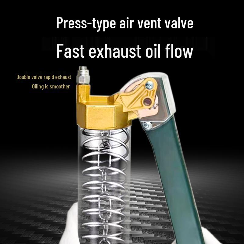 Caterpillar Dual-Use Manual High-Pressure Grease Gun with Four-Gear Locking Pliers and Flat Head