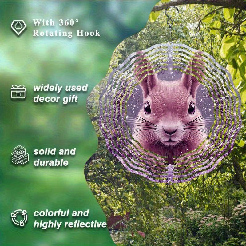 10 Zoll Hängender Windspinner mit 360-Grad-Haken für Balkon-Gartendekor Frühling Sommer Außendekoration