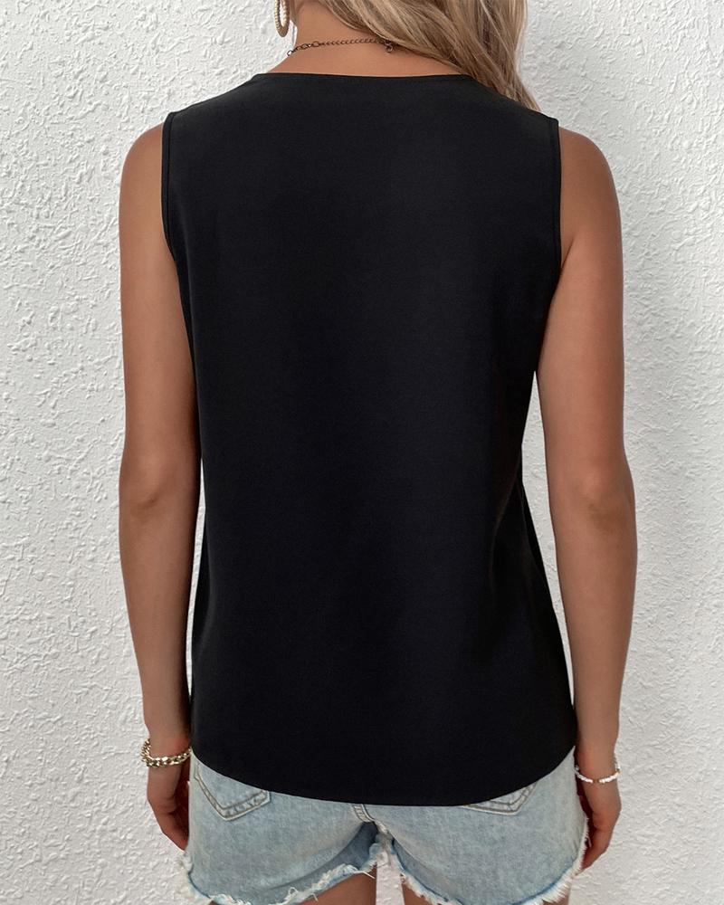 Women's V-neck Lace Loose Short Sleeve Top - Elegant Commute Style