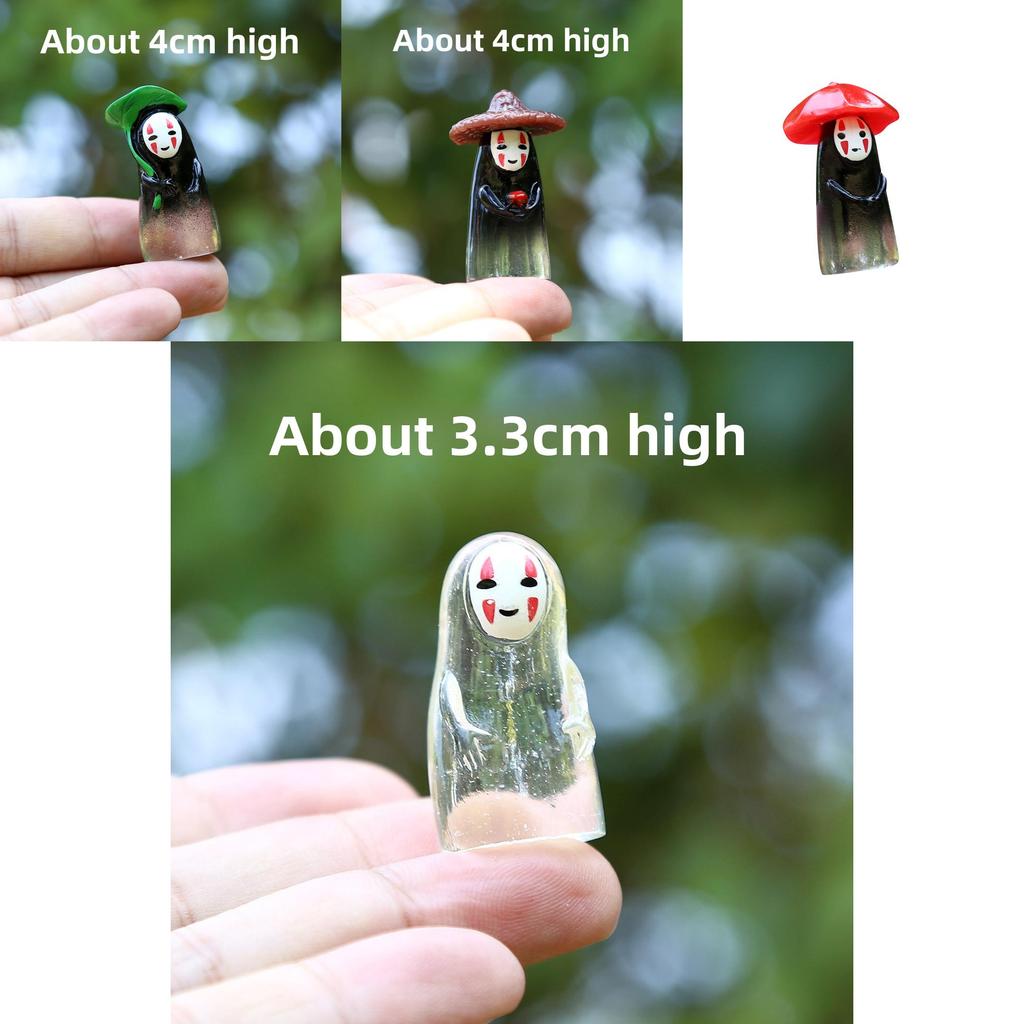 No Face Man Holding Umbrella Sitting Posture Hat Mini Model Desktop Ornament For Family Fun