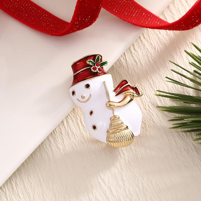 Weihnachtsbroschen Kranzdesign Schmuck Weihnachtsbaumdesign Kleidungspassend Exquisite Weihnachtsdekoration Glänzend 11 Stile